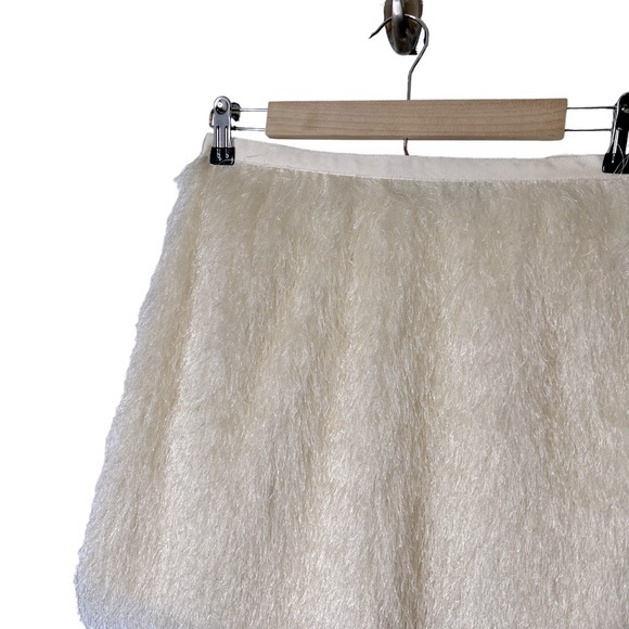 H&M Cream Shimmy Shake Flapper Lined Mini Skirt - Picture 6 of 12